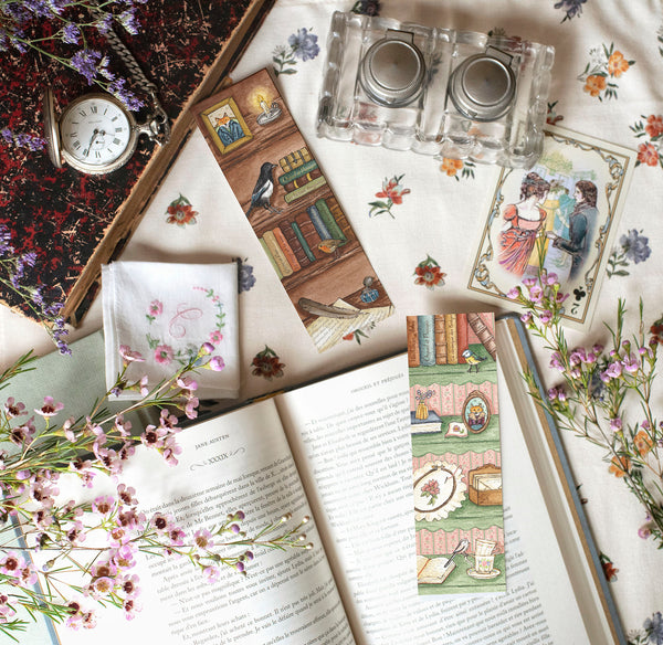 Pack  collection " Feather Park"  : cartes, bloc-notes, marque-pages - papeterie