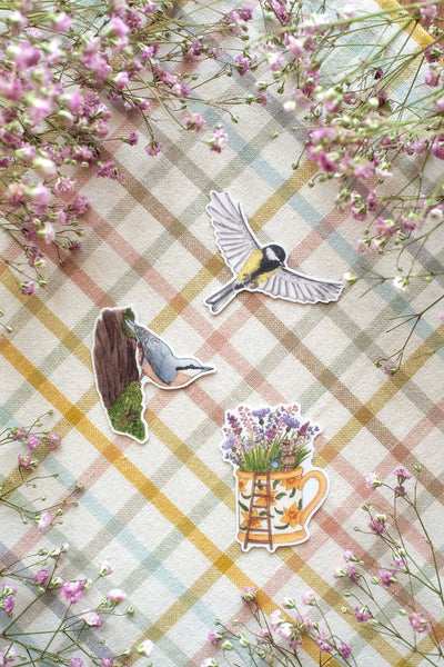 PACK Printemps, cartes, stickers, marque-pages - papeterie