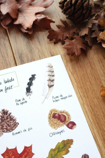 CARTE Récolte en forêt, A6 - carterie - papeterie
