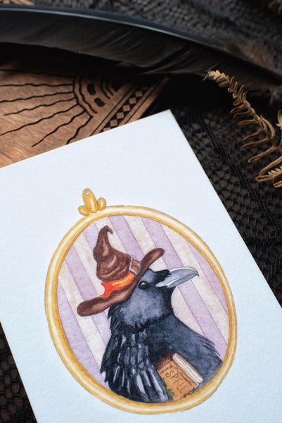 CARTE Corbeau sorcier, A6 - carterie - papeterie