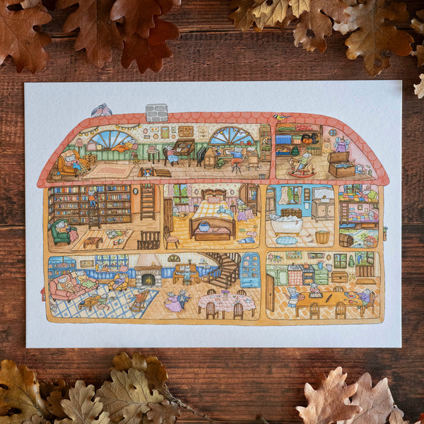 Affiche "La maison des souris" A4 - Affiche - décoration
