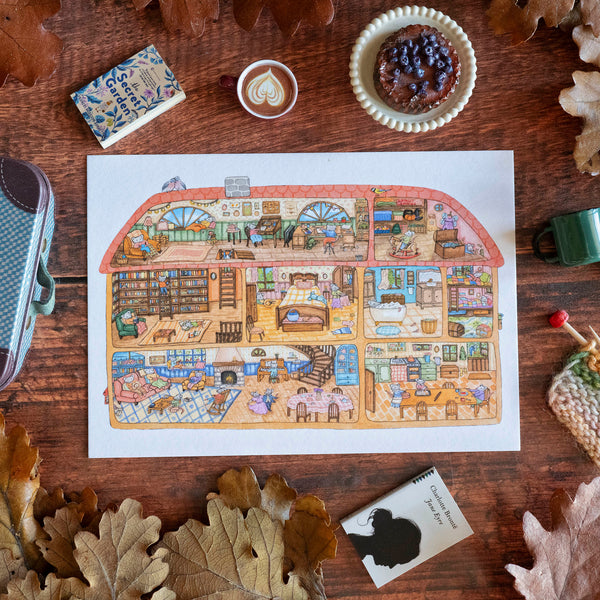 CARTE "La maison des souris" A6, - carterie - papeterie