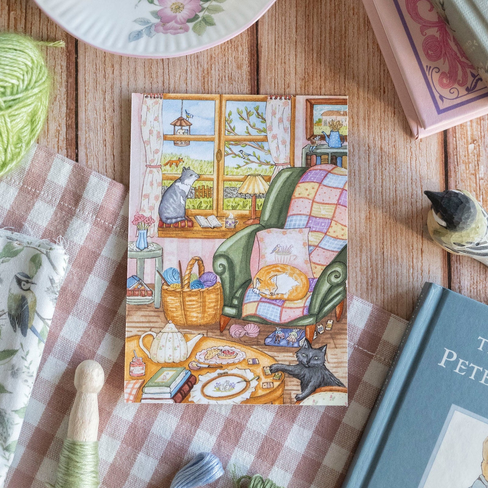 CARTE " Cottage printanier" - carterie - décoration