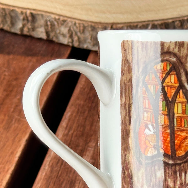 Tasse en porcelaine, avec défauts (taches sur la porcelaine), « Tea time d'automne en forêt »