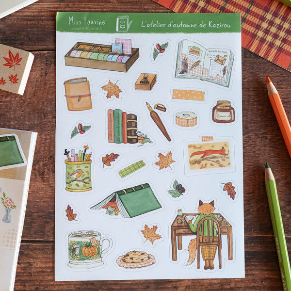 KIT de journaling "L'atelier d'automne de Kazirou" (Edition Limitée),