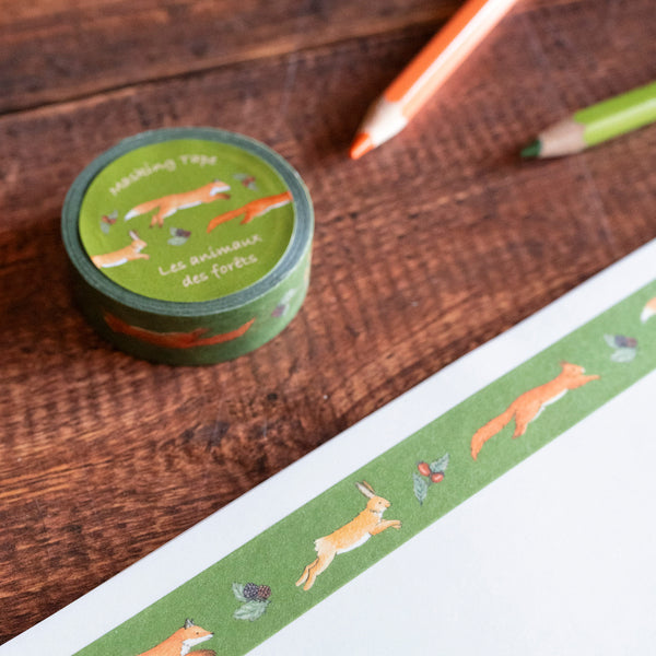 Masking tape "Les animaux des forêts" - scotch décoratif