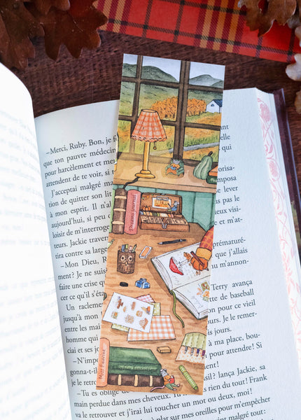 Marque-page "L'atelier d'automne de Kazirou"- carterie - papeterie