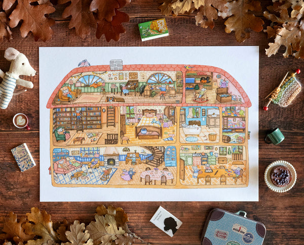 Affiche "La maison des souris" A4 - Affiche - décoration