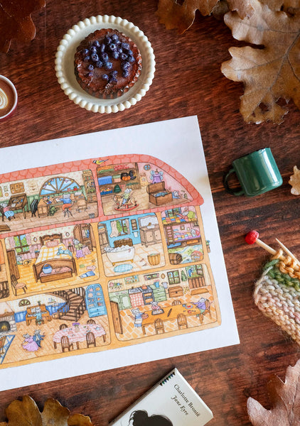 CARTE "La maison des souris" A6, - carterie - papeterie