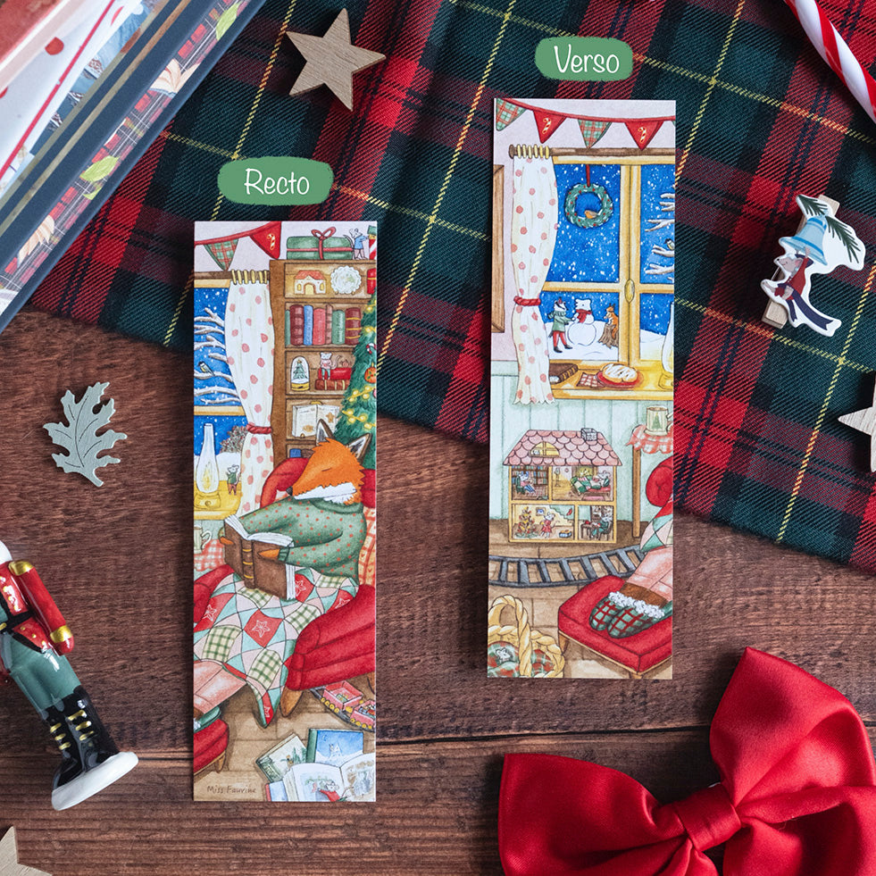 1 Marque-page "L'Esprit de Noël"- carterie - papeterie