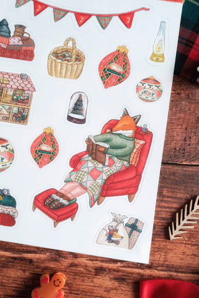 Planche de stickers "L'Esprit de Noël", Format A5 - papeterie