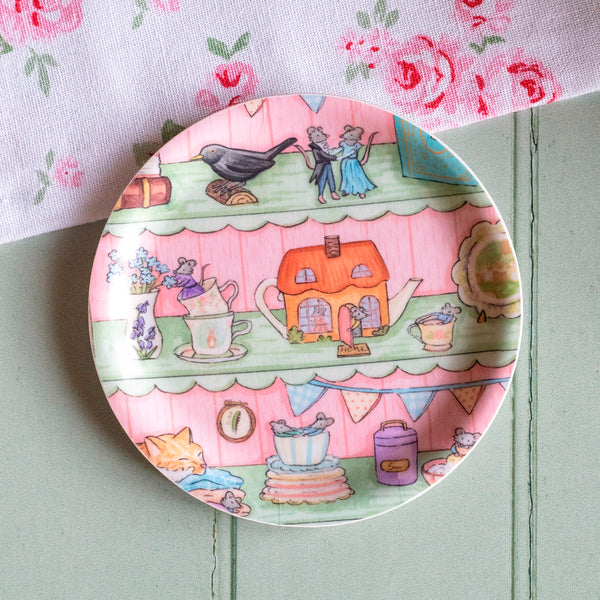 Sous-tasse "L'étagère de printemps des souris"