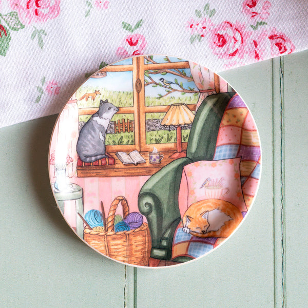 Sous-tasse "Cottage printanier"