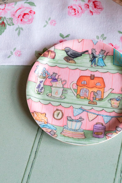 Sous-tasse "L'étagère de printemps des souris"