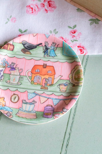 Sous-tasse "L'étagère de printemps des souris"