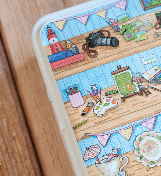 "La Boîte à souvenirs" avec de légers défauts (boîte en métal fabriquée et imprimée en France)
