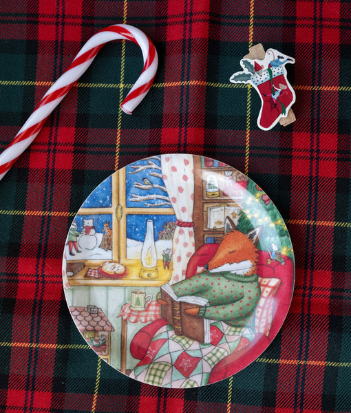 "Un Noël au coin du feu", Ensemble avec tasse, sous-tasse et mini puzzle