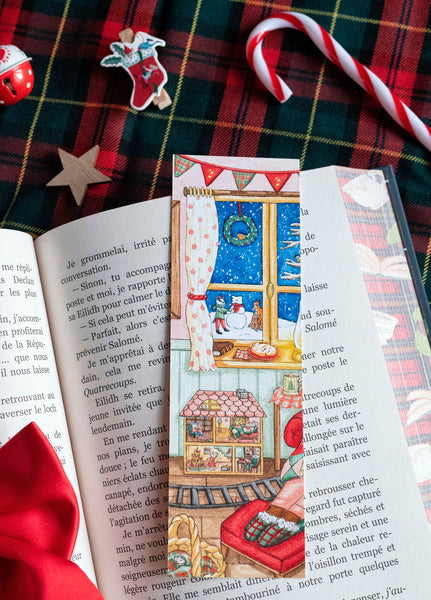 1 Marque-page "L'Esprit de Noël"- carterie - papeterie