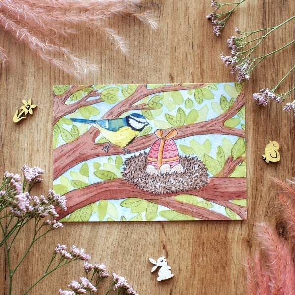 CARTE Mésange Pâques, A6 - carterie - papeterie