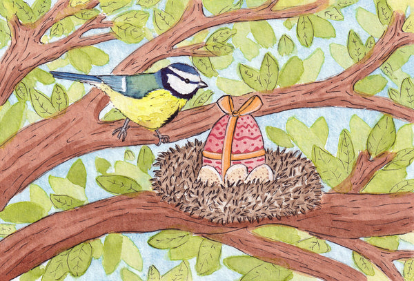 CARTE Mésange Pâques, A6 - carterie - papeterie