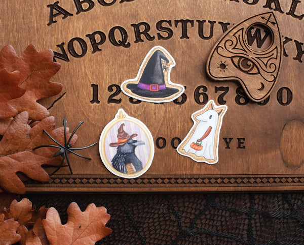 PACK Happy Halloween, cartes, stickers, marque-pages - papeterie